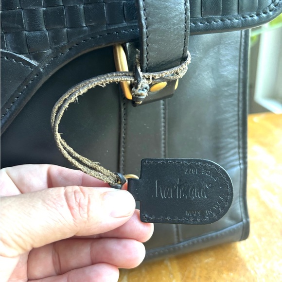 Hartmann Vintage Black Woven Leather Briefcase, Rare, Unisex - Picture 4 of 14